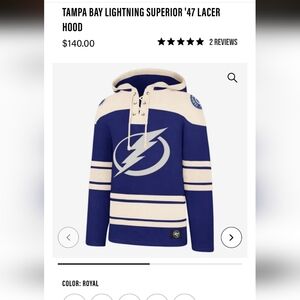 Tampa Bay Lightning Blue and Cream Hoodie